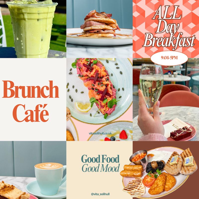 Vita Solihull Bank Holiday brunch social media carousel